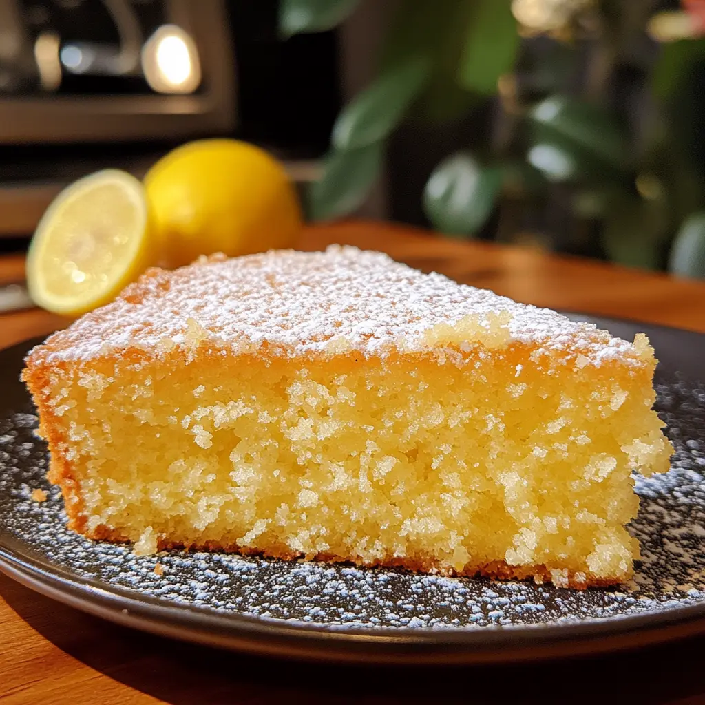 Low Sugar Lemon Cake Recipe (9x9)